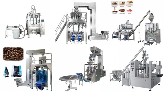 Automatic Filling Weighing Gram Conveyor Arabic Poly Pack Making Thermoforming Vacum Pop Corn Bag Cashew Packing Machine