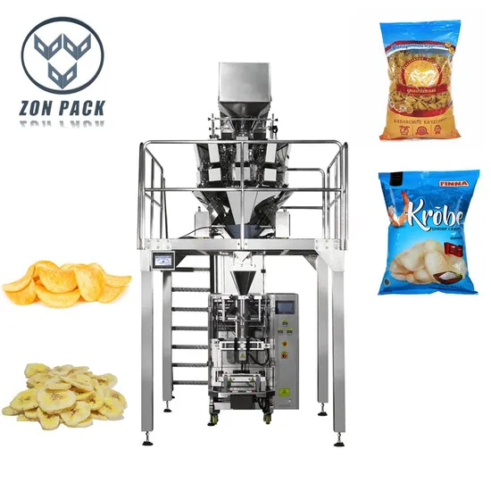 Automatic High Precision Potato Chips Weighing Packing Machine Vertical Packaging Machine