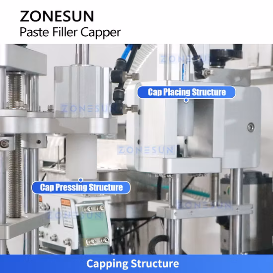 Zonesun Automatic Cosmetic Cream Paste Filling Machine with Feeding Pump