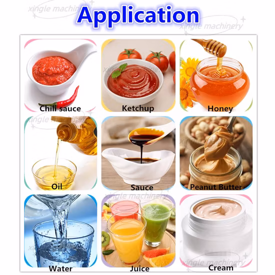 Semi automatic ice cream water liquid honey juice sauce soft drink tomato paste filling machine